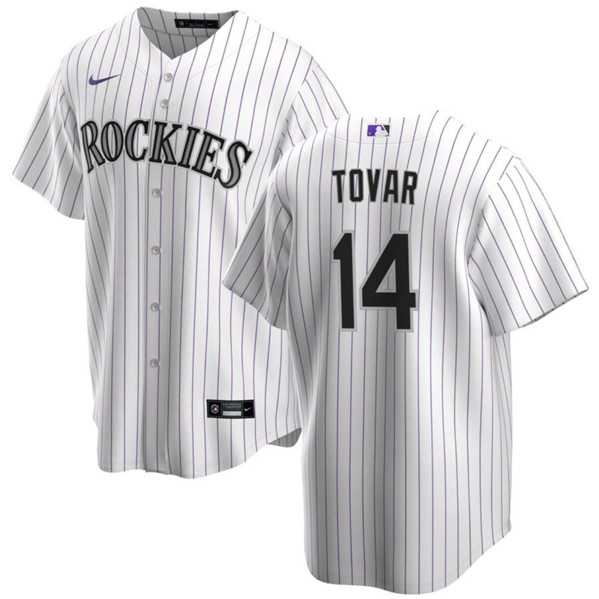 Men%27s Colorado Rockies #14 Ezequiel Tovar White Cool Base Stitched Baseball Jersey Dzhi->cleveland guardians->MLB Jersey